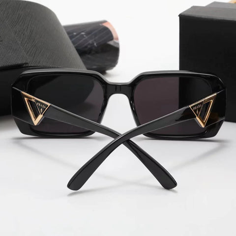 4-Color Fashion Polarized Sunglasses with Triangular Hollow Temples