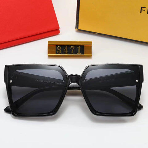 8-color fashion double F letter LOGO temple polarized sunglasses