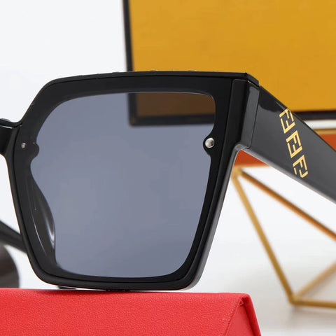 8-color fashion double F letter LOGO temple polarized sunglasses