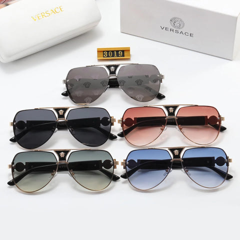 5 Colors Fashion Oval Double Bridge Stitching Polarized Sunglasses