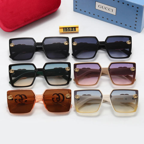 5-color fashion polarized sunglasses with GG letter temples