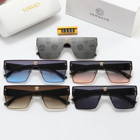 5 Color Fashion Square Inner Frame One-Piece Polarized Sunglasses