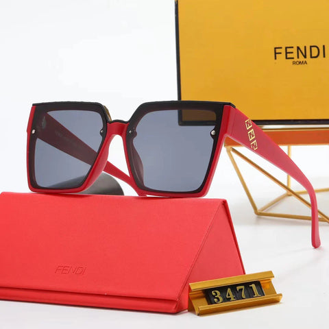 8-color fashion double F letter LOGO temple polarized sunglasses