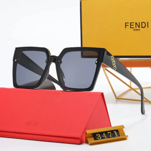 8-color fashion double F letter LOGO temple polarized sunglasses