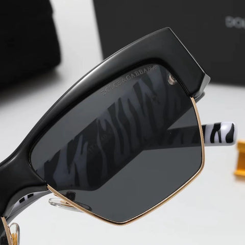 4 Colors Fashion D Letter Half Frame Sunglasses Polarized Glasses