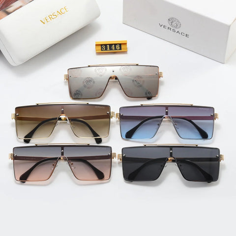 5 Color Fashion Square One-Piece Polarized Inner Frame Sunglasses