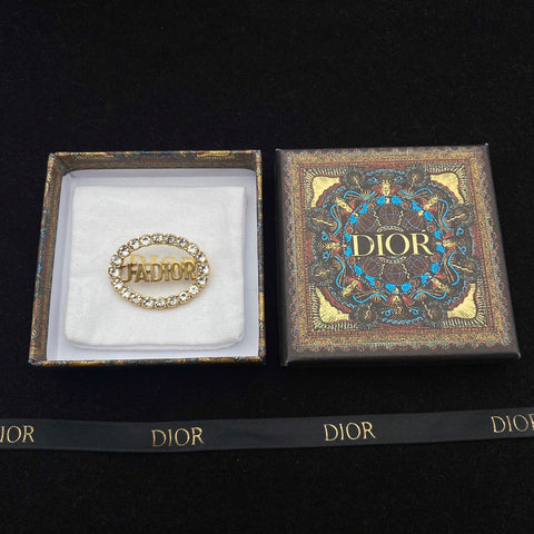 Letter Full Diamond Brooch