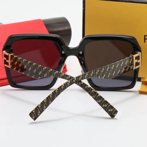 5-color fashion double F pattern printed sunglasses