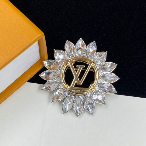 Diamond Sunflower Brooch