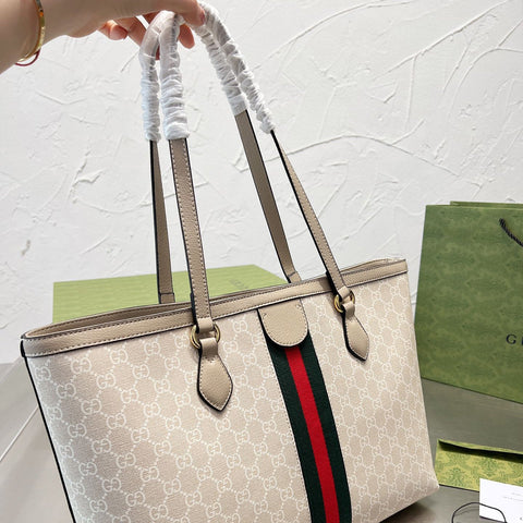 Monogram Beige Large Capacity Tote Bag