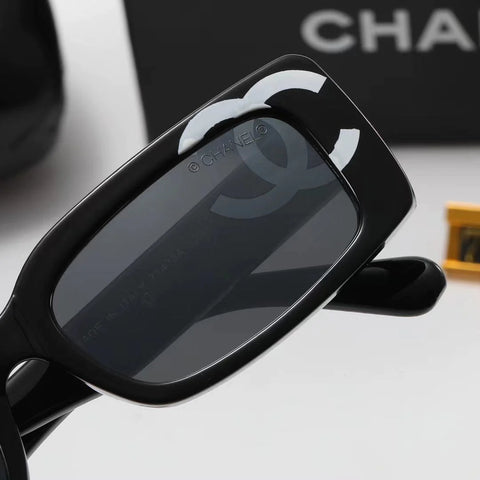 4-color fashion double C square frame polarized sunglasses