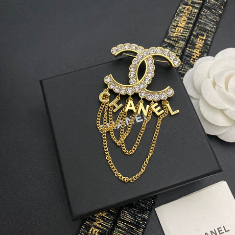 Letters With Tassel Brooch