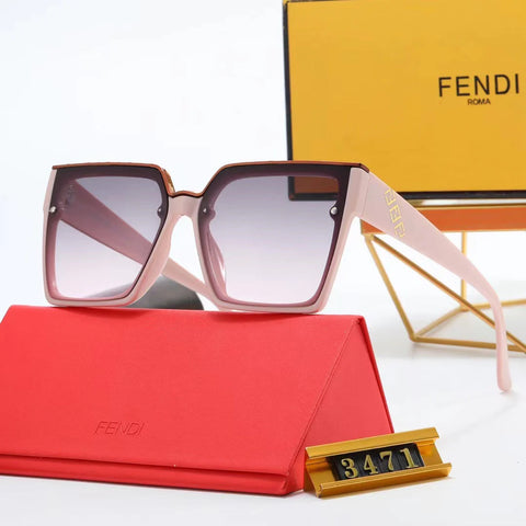 8-color fashion double F letter LOGO temple polarized sunglasses