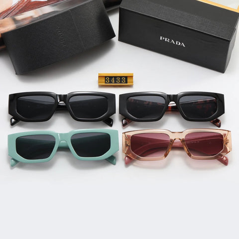 4 color simple triangle letter temple polarized sunglasses