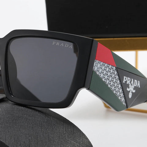 4 color square triangle British alphabet polarized sunglasses