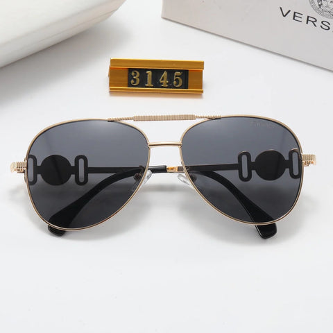 5 Color Fashion Double Layer Frame Elliptical Polarized Sunglasses