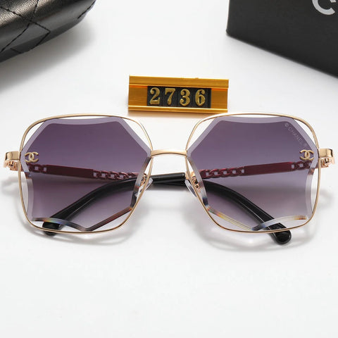 7 Colors Fashion Print Irregular Lens Polarized Sunglasses