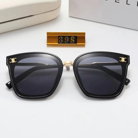 7-color stylish CE letter metal temple polarized sunglasses