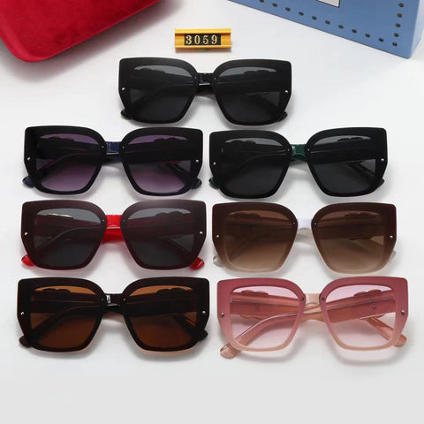 7-color fashion double GLOGO temple polarized sunglasses