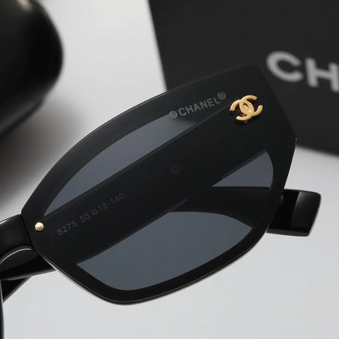 4 color fashion double C inlaid letter polarized sunglasses