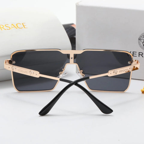 5 color fashion V letter label square inner frame polarizing sunglasses