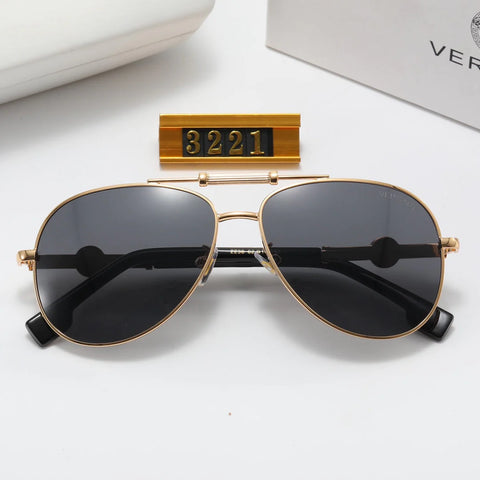 6 colors fashion oval double bridge frame polarized sunglasses