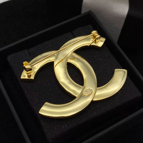 Simple Engraved Letter Brooch