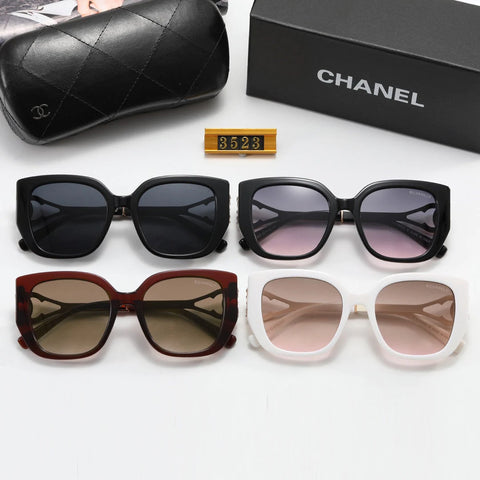 4 Colors Fashion Rhinestone Letter Print Polarized Sunglasses