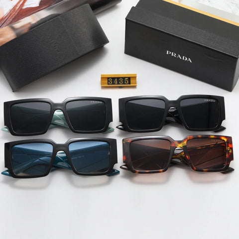 4 color square triangle British alphabet polarized sunglasses