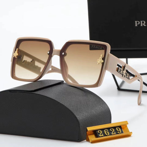 6-color human-shaped LOGO letter hollow temple polarized sunglasses