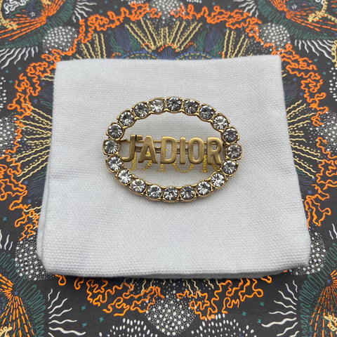 Letter Full Diamond Brooch